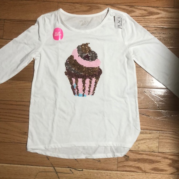 A Children’s place long sleeve Sequins flip shirt. - Picture 1 of 1